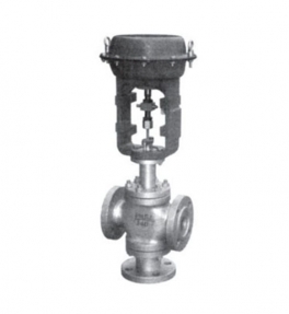 ZJHQX pneumatic three way combined flow diverting regulating valve